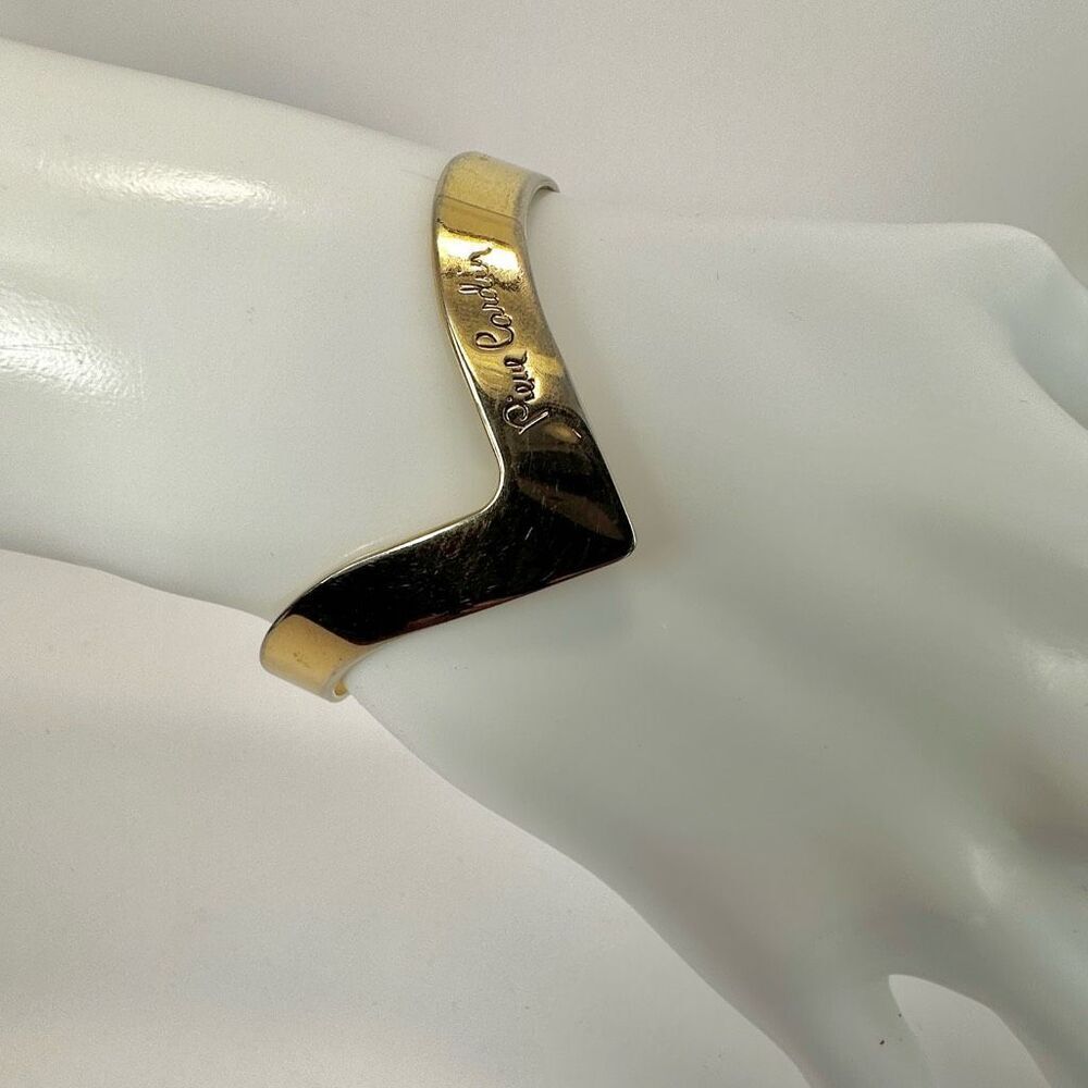 Pierre Cardin gold plated  V bangle bracelet